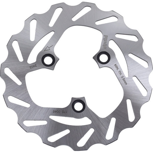 remschijf polini wave 3-gaats voor+achter 190mm aerox, beta, bws, jog-rr, mbk booster, mbk nitro, speedfight 175.0067