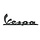 embleem Piaggio origineel woord [vespa] zijscherm mat zwart gtv 300, gtv 310 2h005862