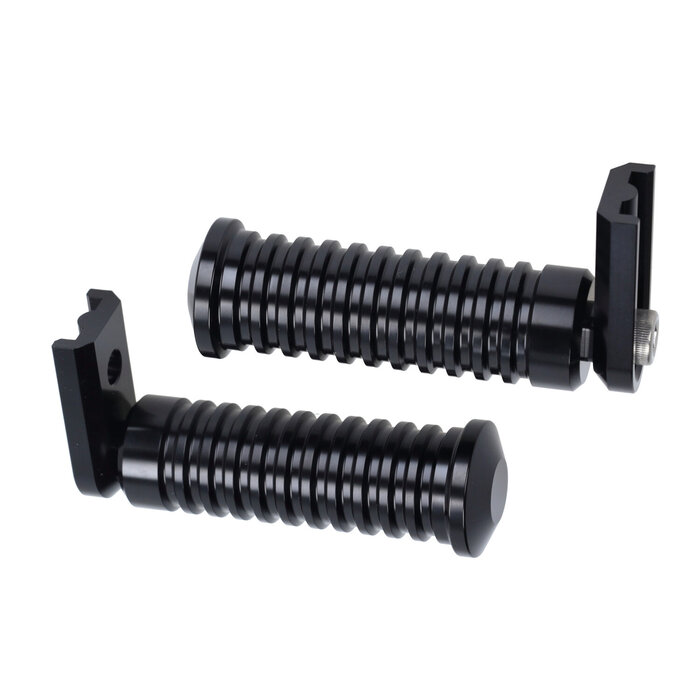 voetsteunset Fast Arrow Pro cnc universeel rond zwart a3, Tomos A35