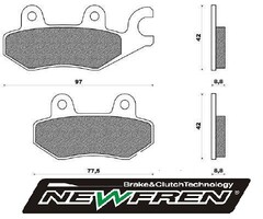 remblokset newfren voor agility 125, k-pipe, sco kymco 4t, sento, silence, filly, gpr, new dink, tzr fd0257