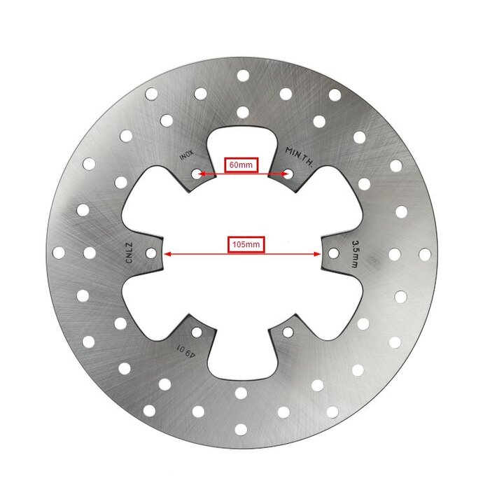 remschijf Piaggio origineel euro-4/5+ ABS voor 258mm mp3 500cc, mp3 530 HPE, mp3-300cc, mp3-310cc, mp3-400cc 1c000681