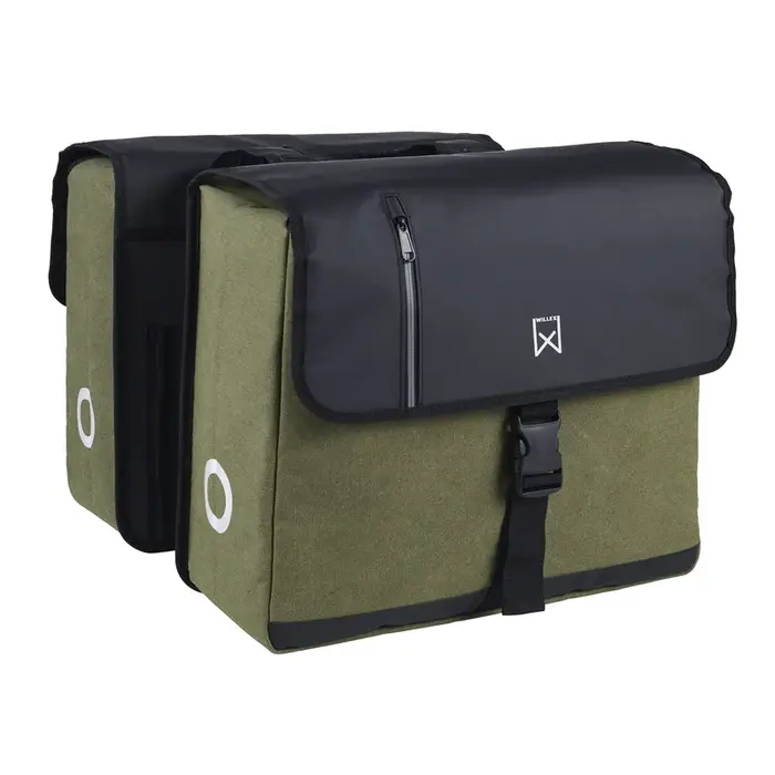 Willex Willex Dubbele Fietstas - Business - Groen/zwart - 40L