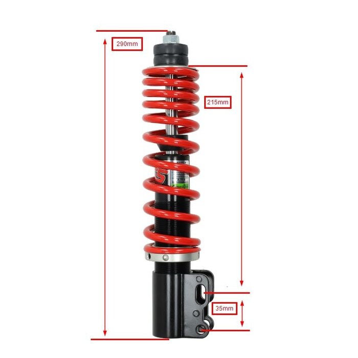 YSS Schokbreker Voorvork Hybrid-S Comfort Zwart – Piaggio/Vespa - 290mm