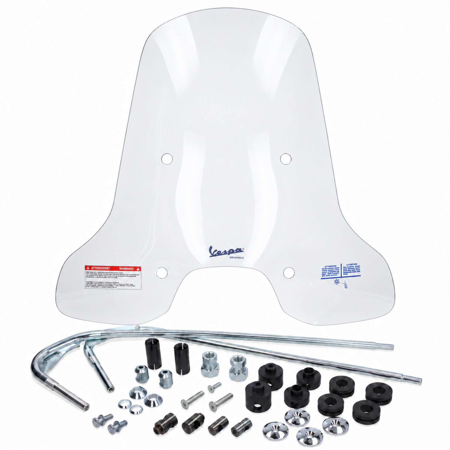 windscherm Piaggio origineel + bevestigingsset Euro-5+ hoog vespa helder sprint 50/125/150 1b011168