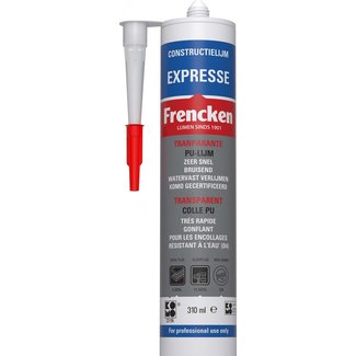 Frencken PU Constructielijm Expresse Transparant 310ml