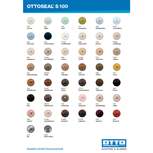 OTTO Ottoseal S100 Kleurenkaart Klein Bonte kleuren
