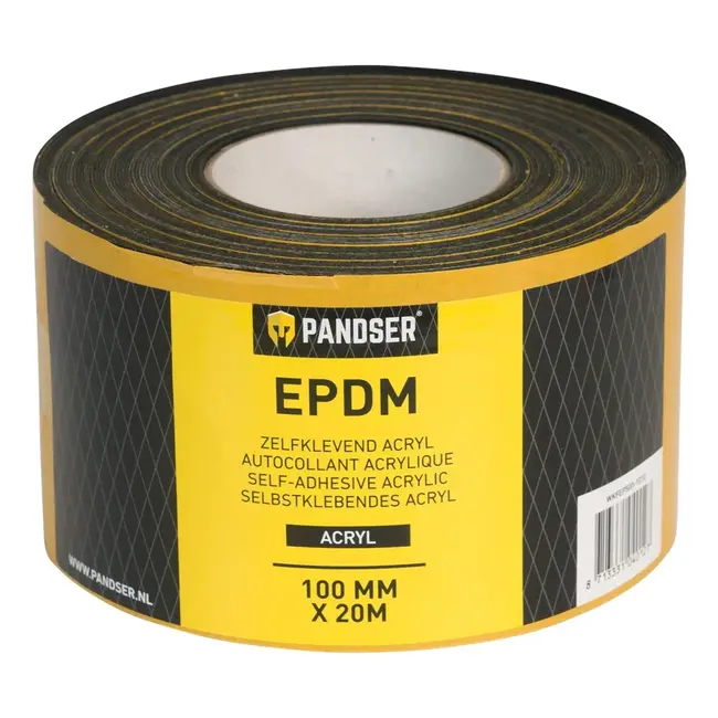 Pandser EPDM Zelfklevend-Acryl 10 cm x 20 meter 0.5 mm