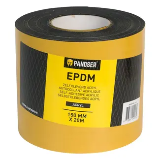 Pandser EPDM Zelfklevend-Acryl 15 cm x 20 meter 0.5 mm