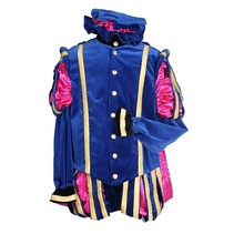 Luxe Pieten kostuum Malaga blauw/pink