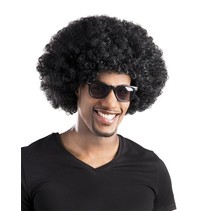 Pruik Afro zwart