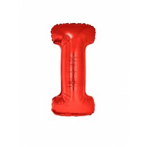 Folieballon Rood Letter 'I' groot