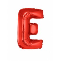 Folieballon Rood Letter 'E' groot