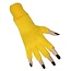Vingerloze handschoenen geel