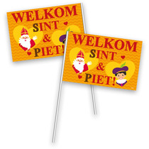 Sinterklaas zwaaivlaggetjes Sint en Piet