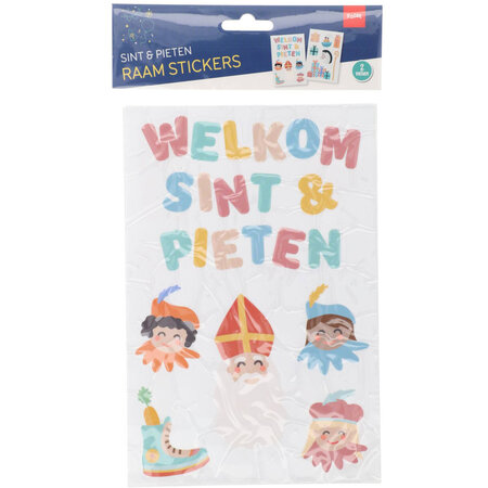 Raamstickers 'Welkom Sint & Pieten' (13st)