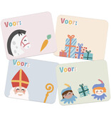 Naamstickers Sint & Piet Cartoon (50st)