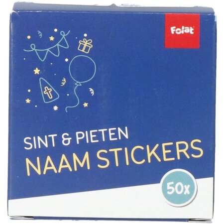 Naamstickers Sint & Piet Cartoon (50st)