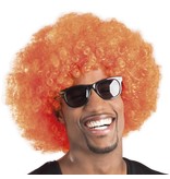 Afro pruik oranje