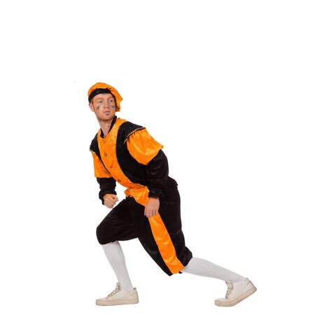 Pieten kostuum Diego zwart/oranje