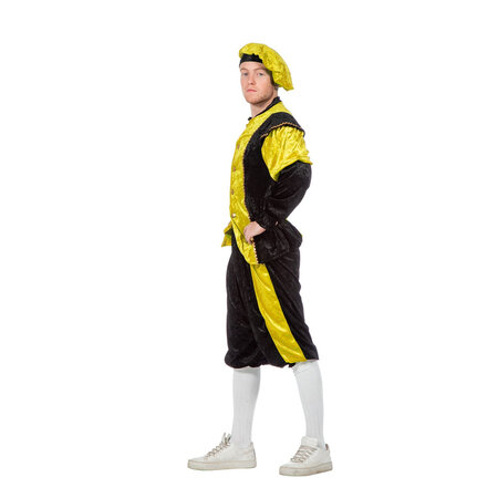 Pieten kostuum Diego zwart/geel