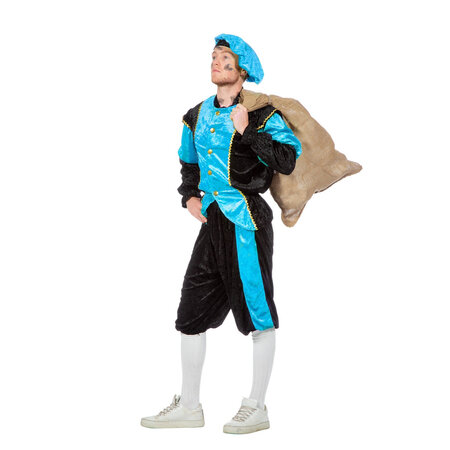 Pieten kostuum Diego zwart/blauw