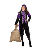 Pieten kostuum Diego zwart/paars