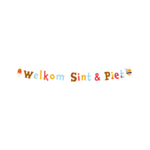 Letterbanner Welkom Sint & Piet Cartoon Vigo