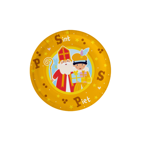 Bordjes Sint & piet Cartoon Vigo (8st)