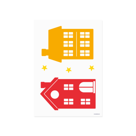 Raamstickers Sint & Piet Cartoon Vigo