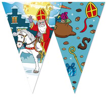 Vlaggenlijn Sinterklaas & Ozosnel Cartoon (10m)
