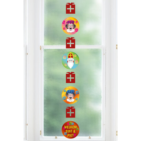 Hangdecoratie Welkom Sint en Piet (120cm)