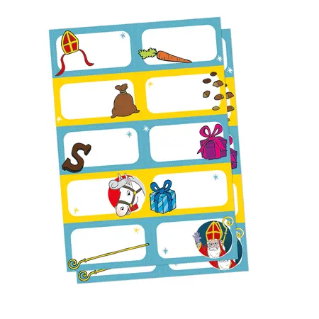 Sinterklaas Naamstickers 20 stickers (2 vel)