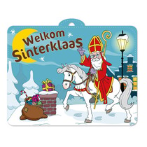 Sinterklaas Deurbord Cartoon 30x40cm