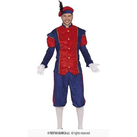 Hoofdpiet Kostuum Blauw/Rood