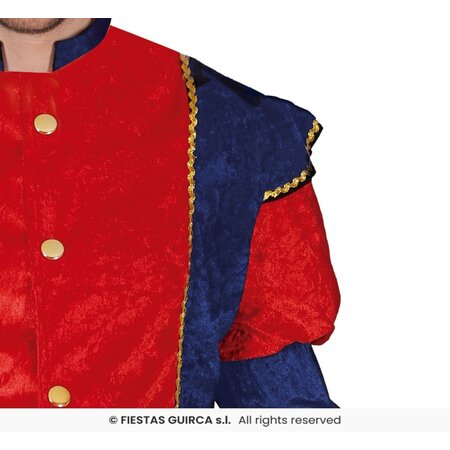 Hoofdpiet Kostuum Blauw/Rood