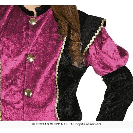 Piet Verkleedpak Kind Pink/Zwart Morena