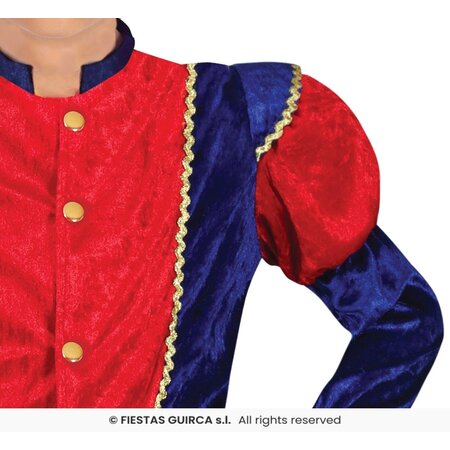 Piet Verkleedpak Kind Rood/Blauw Felipe