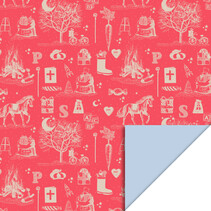 Sinterklaas Vintage Inpakpapier Rood