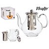 Vivalto Glazen Theepot met RVS Filter - 1100 ml
