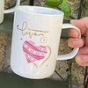 Mok LOVE 380ml- Keramiek-Wit Met Hartjes