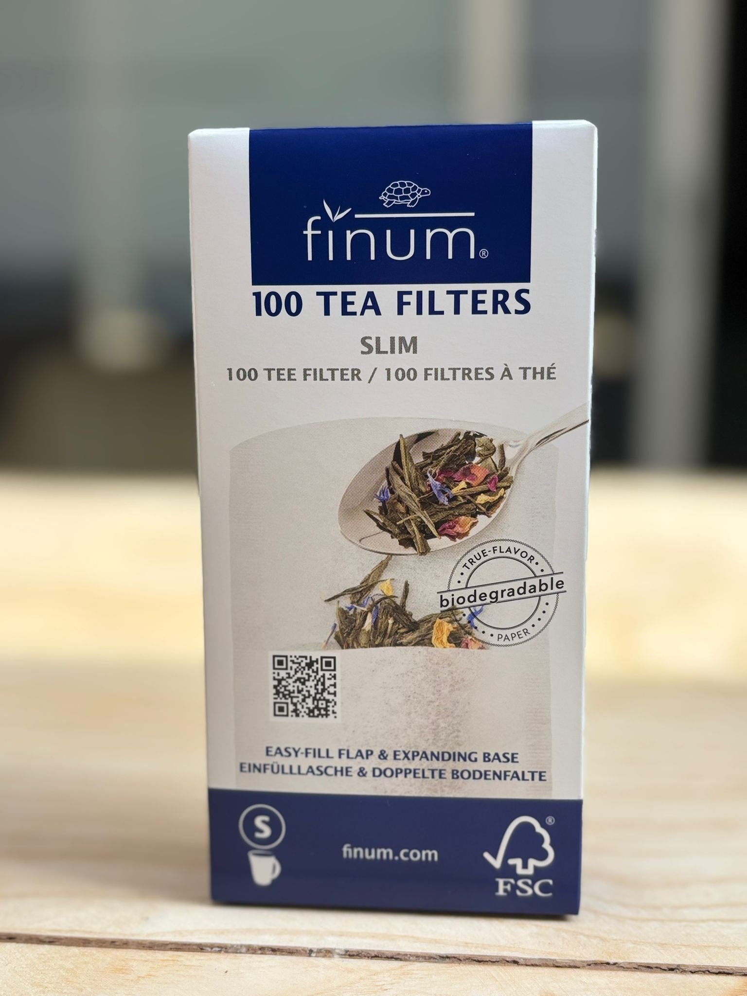 Finum maat S - 100 theefilters in een doosje (vervanger van T-sac nr. 2)