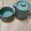 1-Persoons Theepot Mintgroen 40cl met RVS filter & kopje