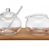Karl Weis Suiker en Melkset van Borosilicaatglas- 22x10x 9 cm