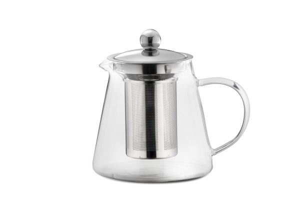 KARL WEIS GLAZEN THEEPOT MET RVS FILTER(800ml)-BOROSILICAATGLAS