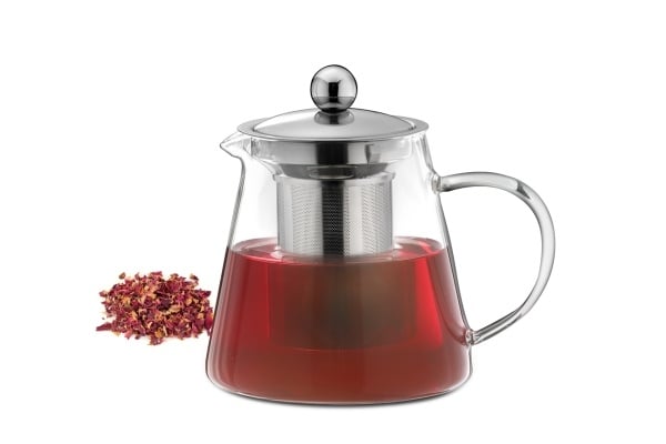 KARL WEIS GLAZEN THEEPOT MET RVS FILTER(800ml)-BOROSILICAATGLAS