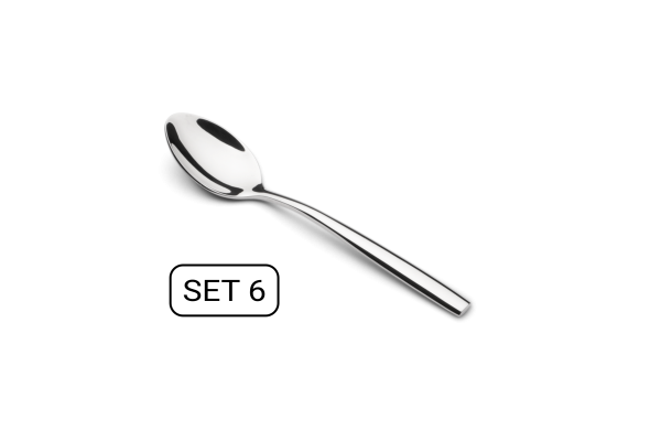 Puro Koffielepels-Luxe RVS Koffielepels-Set van 6-12,5 cm