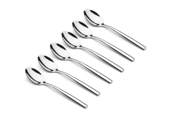 Puro Koffielepels-Luxe RVS Koffielepels-Set van 6-12,5 cm