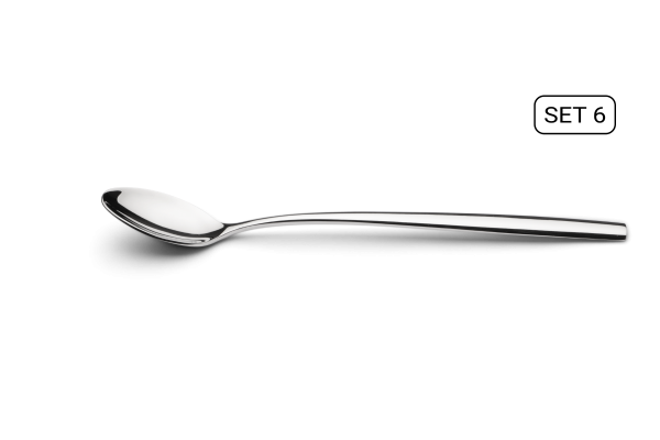 Puro Latte Macchiato Lepels-Luxe RVS Lange lepels- Set van 6- 18cm