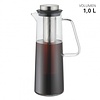 Karl Weis Glazen Karaf - 1 Liter - Met Diep RVS Theefilter & Fruitfilter - Borosilicaatglas