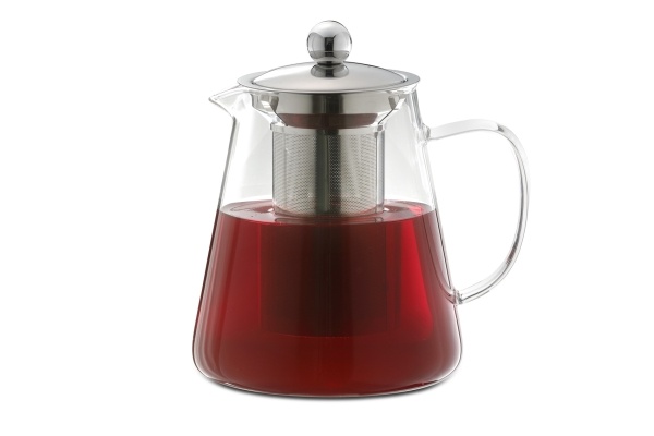 Karl Weis Premium glazen theepot met RVS filter - 1,2 liter